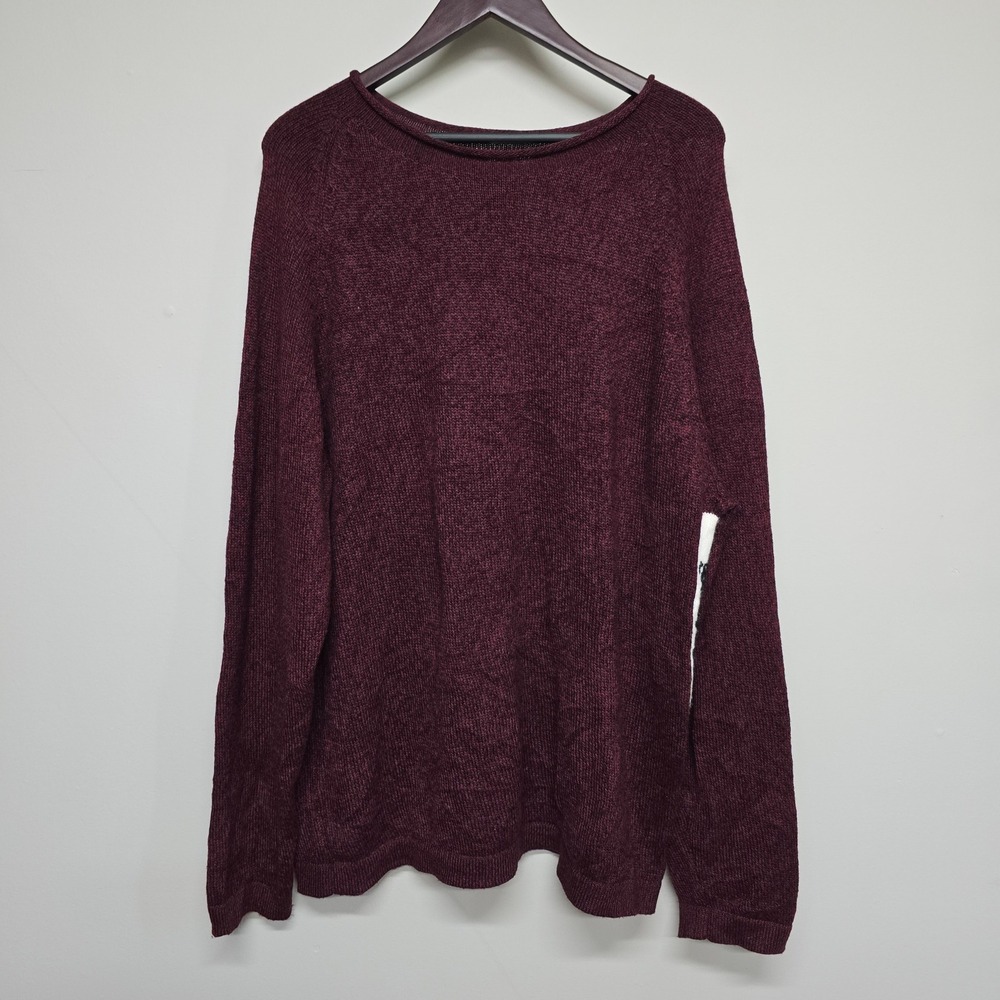 Paka Cusco Sweater Mens XL Burgundy Alpaca Merino Wool Llama Knit Roll Neck